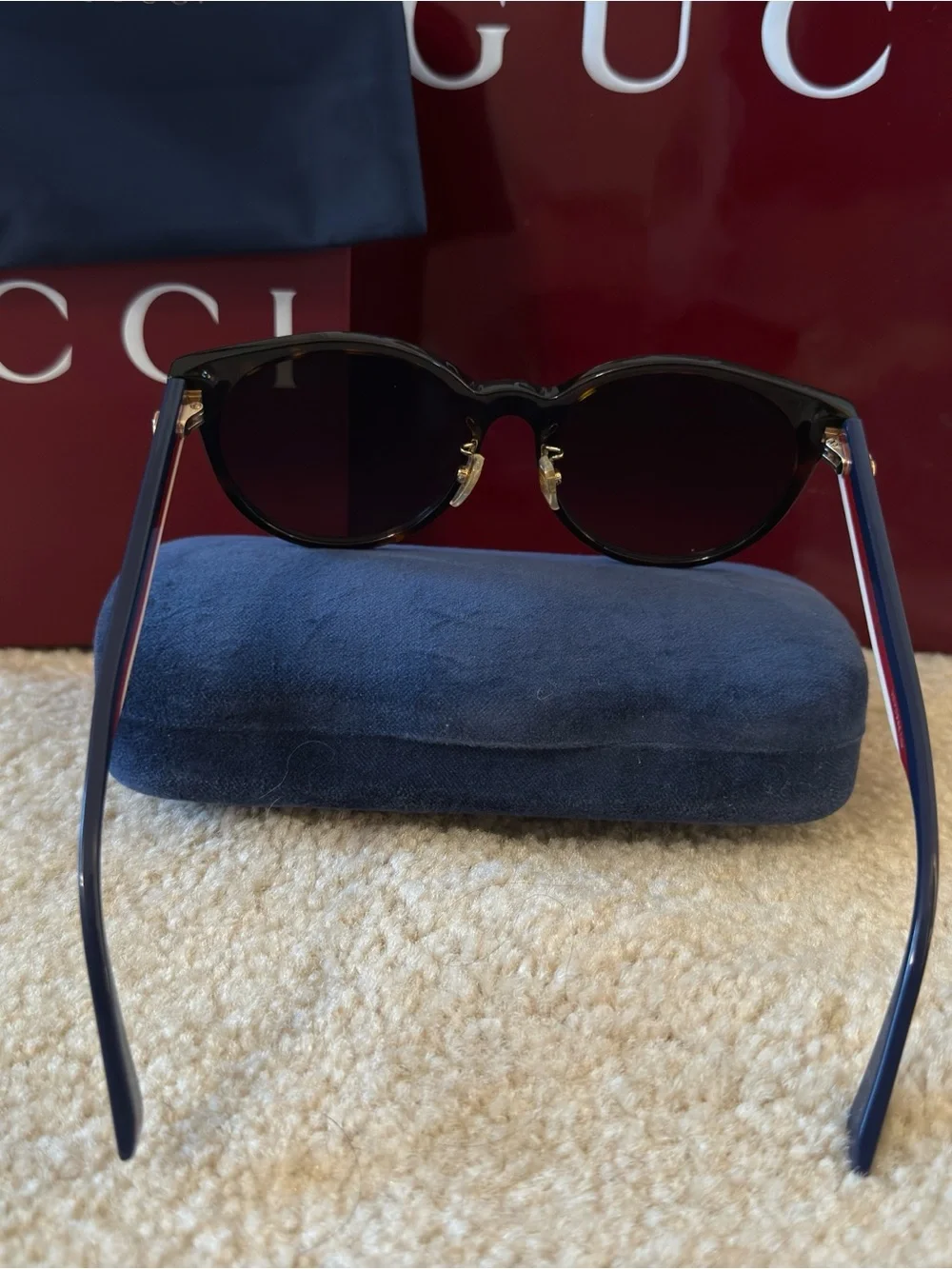 Gucci GG0416SK Sunglasses Brown Frame Brown Gradient Lens 145mm